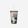 16oz. Double Wall Tumbler with Straw